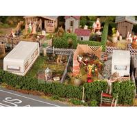 FALLER 180495 - Kit 2 giardini con caravan. Scala H0 1:87
