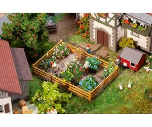 Faller 181276 - Giardino Decorativo con Fiori e cespugli, Multicolore