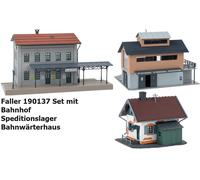 FALLER 190137 Set Ferroviario Feldkirchen 3 Edifici NUOVO OVP 1:87