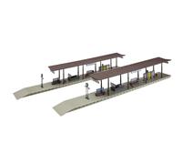 FALLER 2 Bahnsteige Modellbausatz mit 98 Einzelteilen 417 x 48 x 52/68 mm I Mode