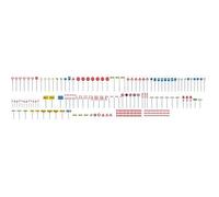 Faller 272449 Set Segnaletica Stradale Base Paesaggio 1:160 N Nuovo