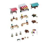 FALLER 272533 Scala N Al mercato: Assortimento banchi, casse e accessori