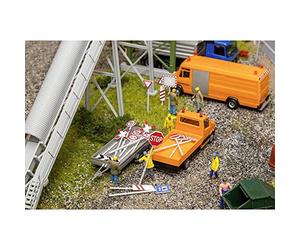 FALLER Fa 180534 - Set di segnali stradali, Accessori per modellismo, Colore: Bianco