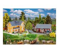 Faller- 2 Schwedenhäuser Kit di Montaggio per modellino, Colore Vari, One Size, FA130604
