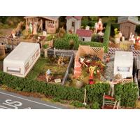 Faller Kit modellismo ferroviario 180495 – 2 giardini con caravan, Scala H0 1:87