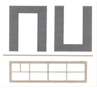 Faller Goldbeck FA180883 2 Wall Panels with High Window Various