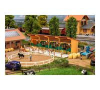 Faller H0 130597 - Stalla Per Cavalli Con 4 Cavalli Kit Nuovo