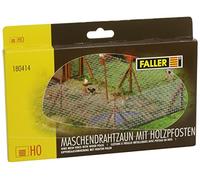 Faller Ho Scale Scenery Kit di Accessori per Recinzione in Rete Metallica con Pali in Legno Lungo 33 cm