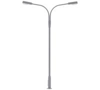 Faller LED Curved Neck Dbl Arm Street Light Cool White 94mm FA180220 HO Gauge