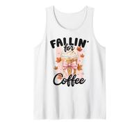 Fallin' for Coffee - Simpatico Motivo Autunnale con Latte Macchiato, Zucca e spezie Canotta
