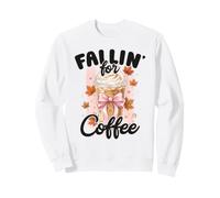 Fallin' for Coffee - Simpatico Motivo Autunnale con Latte Macchiato, Zucca e spezie Felpa