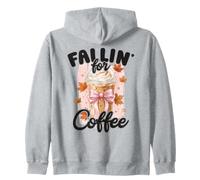 Fallin' for Coffee - Simpatico Motivo Autunnale con Latte Macchiato, Zucca e spezie Felpa con Cappuccio