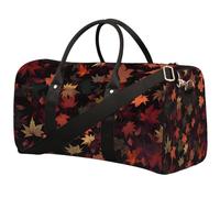 Falling Autumn Leaves - Borsone da viaggio pieghevole, impermeabile, per sport, palestra, con spallacci