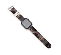 Falling Coffee Beans Cup Cinturino di ricambio in silicone per orologio sportivo compatibile con Apple Watch, 42mm/44mm, Acciaio inossidabile, Ametista