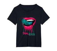 Falling in Reverse - Official Merchandise - Lips Maglietta, Donna Plus-Size, Nero, 6X