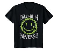Falling in Reverse Smiley Thorns Maglietta, Bambini, Nero, 3 Anni