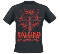 Falling In Reverse Thorns Unisex T-Shirt Nero XL 100% Cotone Regular