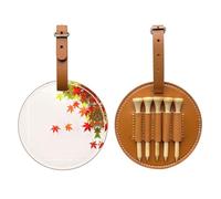 Falling Maple Leaves Brown Golf tee Storage Bag - Facile da trasportare e più efficiente nel giocare a golf