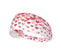 Falling Red Hearts Printing Double-face, fascia elastica unisex, ideale come regalo per amici amanti dello sport, famiglia