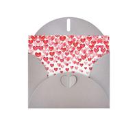 Falling Red Hearts Printing Holiday Love Buckle Pearl Paper Bulk con buste di auguri, Thinking Of You Cards 4 x 15,2 cm