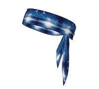 Falling Star Moon Print Fascia per uomo e donna, fascia traspirante per il sudore, cravatta per tennis, palestra, allenamento