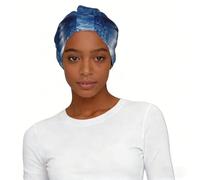 Falling Star Moon Stampa Turbante Foulard Cappello per le Donne Moderno Stretch Stampato Poliestere Sonno Cap Chemo Head Wrap Regalo