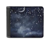 Falling Stars - Portafoglio sottile da uomo, in pelle, con scomparti per carte di credito, Stile:, Taglia unica