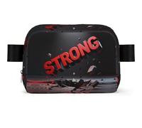 Falling Strong Word - Marsupio impermeabile per uomo e donna, regolabile, da viaggio, leggero, per corsa, palestra