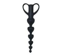 Fallo anal beads in silicone morbido palline nere dildo a sfere plug butt black