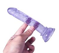 Fallo Anal Dildo Realistico Materiale in Silicone Morbido con Ventosa Potente Spina Anale Piccola e Bella Una Varietà di Colori per la Tua Scelta Giocattoli Sessuali(Blue)