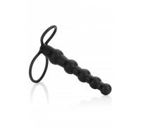 Fallo anale con anello fallico in silicone indossabile per doppia penetrazione