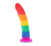 fallo anale in silicone arcobaleno pride dildo plug anale tappo dilatatore