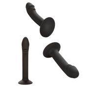 Fallo anale in silicone realistico con ventosa nero morbido dildo mini piccolo