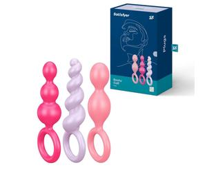 Fallo anale in silicone set dilatatore plug anal butt kit dildo a sfere morbido