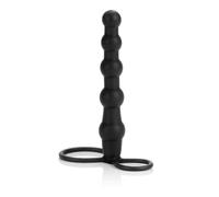 Fallo anale con anello fallico in silicone indossabile per doppia penetrazione