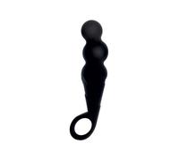 Fallo anale nero in silicone con anello stimolatore ano plug black anal butt