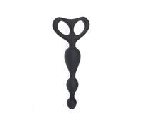 Fallo anale nero plug in silicone stimolatore morbido black per prostata e ano