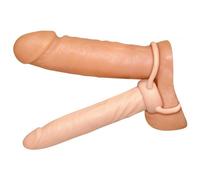 Fallo anale strap on dildo indossabile per doppia penetrazione pene finto rosa