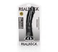 Fallo big black CURVED REALISTIC DILDO WITH SUCTION CUP - 9''/ 23 CM