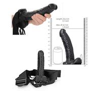 Fallo cavo realistico indossabile dildo anale big pene finto vaginale strap on