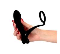 Fallo dildo Anale Vibrante con Anello Fallico in Silicone Ipoallergenico