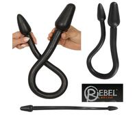 fallo dildo doppio nero penetrazione vaginale anale morbido black per uomo donna