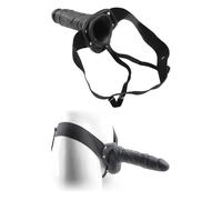 fallo dildo indossabile strap on con testicoli anale vaginale nero slip cavo