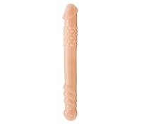 Fallo doppio dildo vaginale anale realistico sex toy per uomo e donna color carn