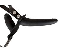 Fallo doppio indossabile strap on dildo nero vaginale anale black butt