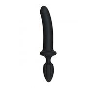 fallo doppio realistico e plug vaginale anale in silicone dildo butt nero fuck 1