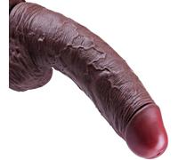 Fallo enorme realistico da 27,5 cm, fallo in silicone spesso con forte ventosa, fallo lungo XXXL per pene grande, fallo nero. Fallo lungo per punto G e giochi anali, giocattoli per adulti per coppie