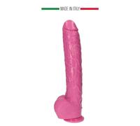 Fallo enorme vaginale anale con ventosa dildo realistico maxi big cock rosa 15,5