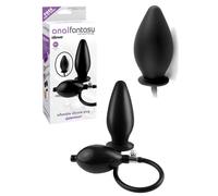 Fallo gonfiabile dilatatore anale in silicone anal butt plug dildo liscio black