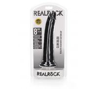 Fallo grande nero slim REALISTIC DILDO without Balls WITH SUCTION CUP - 8''/ 20,